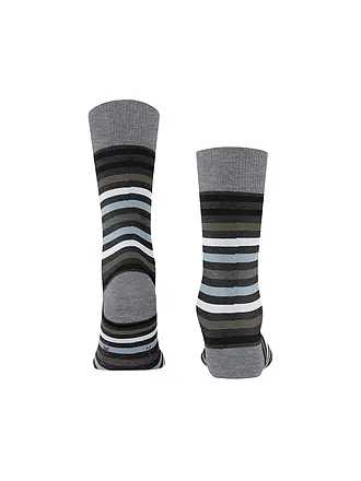 FALKE | Chaussettes TINTED STRIPE asphalt mel | hellgrau